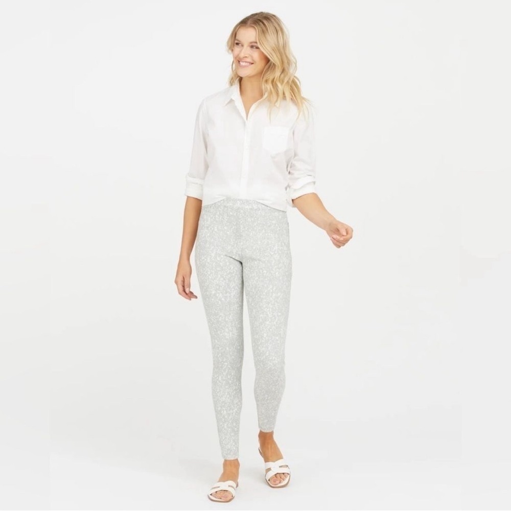 Spanx Ankle Jean-ish Legging Speckled Grey Size‎ XL Women